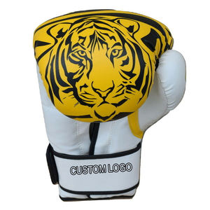 Gants de boxe personnalisés avec logo, motif tigre, en PU, fermeture Velcro, pour adultes, 16 oz, équipement d'entraînement - Product Image 5