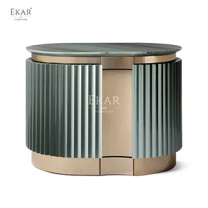 <strong>Green</strong> Marble <strong>Bedside</strong> <strong>Table</strong> - Elegant Bedroom Furniture Set, Modern Home Furniture - Product Image 1