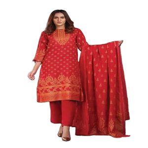 Nuevas llegadas traje de verano sin costuras para damas 3 piezas paquistaní más vendido vestido de tela de césped Salwar Kameez Venta de verano - Product Image 1