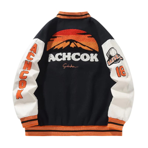 Unisex Letterman Varsity Man <b>Jackets</b> Leather Sleeves Custom Logo Chenille Baseball College <b>Jacket</b> for Man - Product Image 2