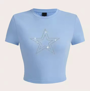 Top Corto con Pedrería Brillante para Mujer, Top Elegante para Fiesta, Club y Ropa de Noche - Product Image 3