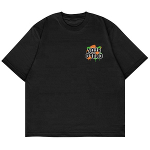 เสื้อยืดครอปสตรีทแวร์ฤดูร้อนขายส่ง ทรงไหล่ตก พิมพ์ลายดิจิทัล ผ้าฝ้าย 100% รับผลิตแบบ OEM คอกลม ผ้าฝ้าย 100% - Product Image 1