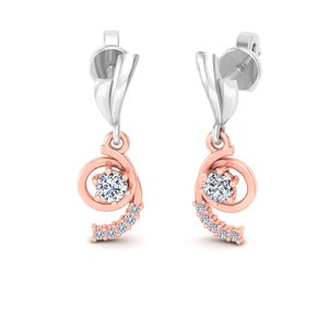 Pendientes Largos de Oro Sólido de 10k, 14k y 18k con Diamantes Cultivados en Laboratorio de Corte Redondo de Diseño, para Regalo, Fiestas, Aniversarios y Uso Diario - Product Image 5