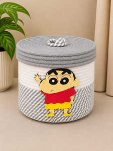 Elephant Motif Grey Woven Cotton <b>Rope</b> <b>Basket</b> with Lid Safari Nursery Toy Bin Soft Baby Hamper Boutique Wholesale Artistry By PR - Product Image 2