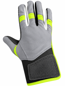 Gants de frappeur de baseball personnalisés en cuir Cabretta avec manchette longue et jointures en Spandex extensible, pour adultes et jeunes, couleur d'équipe, OEM - Product Image 2
