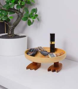 Bandeja de madera para llaves y joyas para mesa de entrada, organizador de anillos, monedas, pulseras y relojes - Product Image 1