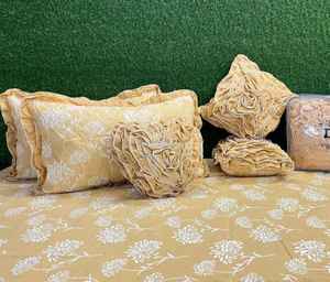 Ensemble de literie élégant pour lit double, 6 pièces, en polycoton, 100% polyester, ensemble complet de draps, respirant et confortable - Product Image 2