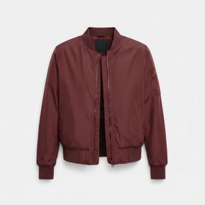 Women's Maroon Knitted <b>Zip</b>-<b>Up</b> Bomber <b>Jacket</b> Custom Logo Windproof Breathable Plus Size Thermal Quick Dry Detachable Liner - Product Image 6