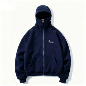 เสื้อฮู้ดดี้ผู้ชาย ผ้าฟลีซ 430 กรัม ทรงปกติ พิมพ์ลายดิจิตอล สีพื้น ย้อมสี 100% ผ้าฝ้าย สปริง สตรีทแวร์ เป็นมิตรกับสิ่งแวดล้อม สีพื้น 2 ชิ้น - Product Image 2