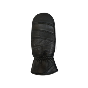 Mitaines en cuir de chèvre noir, doublure douce isolante pour l'hiver, protection contre le froid, pour activités de plein air, snowboard, ski - Product Image 3