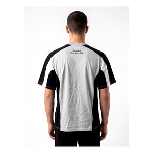 T-shirt de compression pour homme, col rond, manches courtes, color block, haut de fitness, coupe musclée, vêtements de sport, entraînement de musculation - Product Image 2