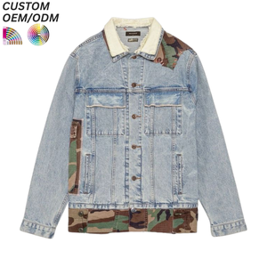 Veste en jean unisexe à motif uni, style vintage, respirante, lavable, style décontracté, 100% coton, OEM ODM, vente en gros - Product Image 1