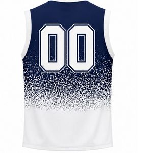 Navy Blue White Volleyball Sleeveless Shirt Team Sportswear Athletic Top Competition Training Uniform Apparel - Product Image 2