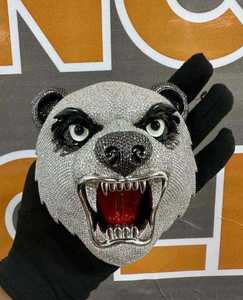 จี้รูปแพนด้าประดับเพชรโมอิสซาไนต์สีดำขาว ชุบทองคำขาวบนเงินแท้ 925 สไตล์ฮิปฮอป สำหรับทุกเพศ คลาสสิก ขนาดใหญ่ - Product Image 1