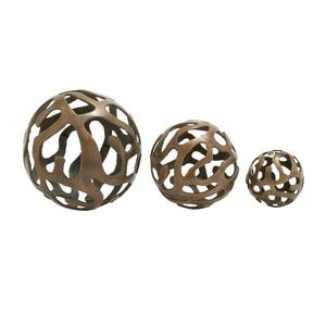 Jaffs Exports Aluminium Abstract Geometric Sphere Sculpture Eco-Friendly Durable Handmade Tabletop Decor for Living Room Art - Product Image 3