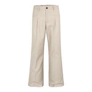 Pantalones Formales de Corte Recto para Hombre, Cintura Alta, Cierre de Botones, con Bolsillos, Tejido Beige y Negro, Estilo Medio Peso - Product Image 5