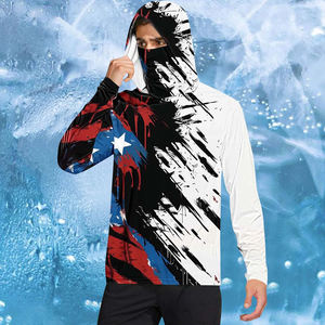 Camisa de Pesca con Capucha y Manga Larga para Hombre, con Estampado Personalizado por Sublimación, Protección Anti-UV UPF 50, Poliéster - Product Image 5
