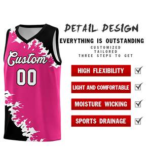 Maillots de basketball sans manches respirants grande taille tie-dye antibactériens 100 % polyester de qualité supérieure – Nouveauté promotionnelle à prix réduit - Product Image 3