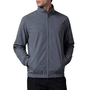 <b>Men's</b> Hooded <b>Long</b> Lightweight Windproof Zipper Bomber <b>Jacket</b> Breathable Eco-Friendly Polyester/Nylon Pattern Front for Spring - Product Image 3