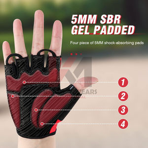 Guantes de Ciclismo Unisex Premium, Medios Dedos, para Carreras y Deportes al Aire Libre, con Acolchado de Gel Absorbente de Impactos, Antideslizantes, Transpirables, de Malla - Product Image 3