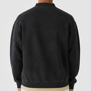 Sudaderas con Cierre y Cuello Redondo Extra Grandes, Bordadas, 100% Algodón, de Alta Calidad, con Logotipo Personalizado Impreso, Venta al Por Mayor - Product Image 2