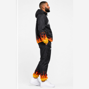 Conjunto de Chaqueta y Pantalones Cortavientos Impermeables con Capucha, Ligero, Unisex, para Correr, Gimnasio, Estilo Urbano, 100% Nailon - Product Image 2