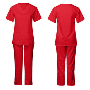 Conjuntos de Uniformes Médicos para Enfermeras con Bolsillos, Nuevos Diseños en Oferta, Algodón y Poliéster de Alta Calidad, Manga Corta, Servicio OEM, Uniforme de Hospital - Product Image 6