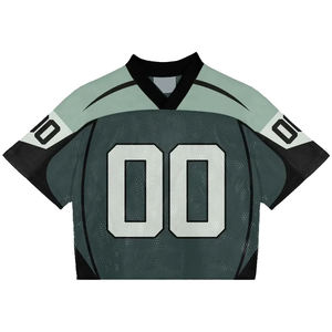 Nouveau design de vêtements de sport, club, polyester, maille tendance, designs par sublimation, crop top rétro, t-shirts, couleur unie, maillot de football américain - Product Image 2