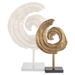 Gold Plated Abstract Sculpture Contemporary Artistic Tabletop <b>Decor</b> Living Room Handmade Irregular Shape - Product Image 4