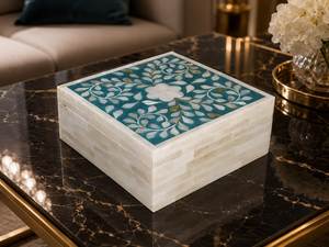 Stylish Handmade Inlay Resin Jewelry <b>Box</b> Accessory Holder <b>Box</b> for Rings <b>Earrings</b> Necklace Bracelet and Small Treasures - Product Image 5