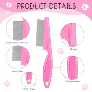 Peigne à picots professionnel en acier inoxydable de qualité supérieure OEM, 100 % antistatique, outil de toilettage durable pour chiens et chats - Product Image 2
