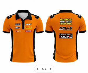 Camiseta Polo Personalizada para Equipo de Motocross, Manga Corta, Logotipo del Equipo Sublimado, Bordado Opcional, Tallas Grandes, OEM - Product Image 2