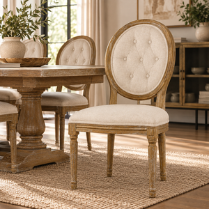 Modern Nordic Solid Wood Dining <b>Chair</b> Linen Upholstery Luxury Royal Design <b>Chair</b> for Hotel and <b>Restaurants</b> - Product Image 1