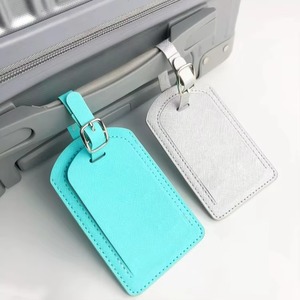 Smooth Finish Full Grain Leather Travel Tags Scratch Resistant Genuine Leather Labels for Designer Luggage LTG-0316 - Product Image 2