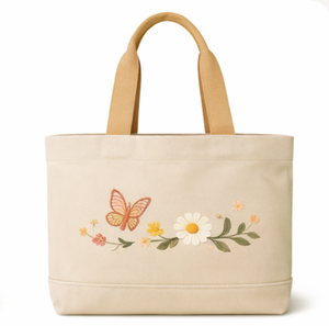 Bolsa de Mano de Lona de Algodón Reciclado al por Mayor con Logotipo Bordado, Bolsas de Hombro Personalizadas para Compras Diarias en Tamaños Personalizados - Product Image 5