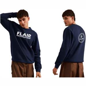 Sweat-shirt pour homme haut de gamme, très vendu, 100% coton, tricoté en molleton, coupe ajustée, décontracté, confortable, pull-over, motif uni, grandes tailles - Product Image 2