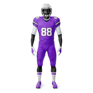 Full Sublimation Design Printed <b>Compression</b> Sports Uniform Set OEM Team Player American Football Uniform Set Rugby Wear - Product Image 5