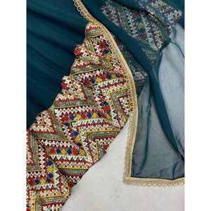 Vestido de diseñador Anarkali con hermosa Dupatta para fiestas y asuntos nocturnos - Product Image 5