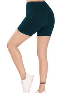 Pantalones Cortos de Ciclismo para Mujer, de Alta Calidad, en Tendencia, de Poliéster/Algodón, Ajuste Cómodo, Elásticos, Transpirables, con 2 Bolsillos Laterales - Product Image 4