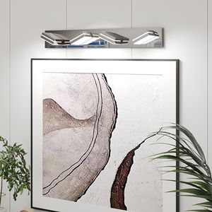 Lampada da Parete LED Moderna Cromata a 4 Luci, Design Minimalista Elegante, Efficiente dal Punto di Vista Energetico, per Specchio da Bagno, Facile da Installare - Product Image 2