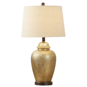 Lámpara de mesa moderna de metal negro texturizado con pantalla cónica natural y base cilíndrica, lámpara de escritorio para mesita de noche, iluminación decorativa para el hogar - Product Image 2