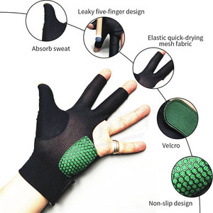 Wholesale Custom Billiards Gloves Non Slip Pad 3 Fingers Pool Cue Snooker Gloves for Left Hand - Product Image 5