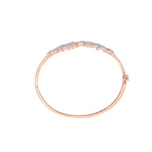 Pulsera de tenis chapada en oro rosa con diamantes de 0.44 ct, corte redondo, diseño de planta, joyería romántica para mujer para fiestas y uso diario - Product Image 3