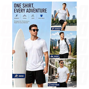 เสื้อยืดสำหรับผู้ชาย UPF 50+ เสื้อป้องกันแสงแดด UV แห้งเร็ว น้ำหนักเบา ป้องกันผื่นแดง เสื้อผ้ากีฬาสำหรับออกกำลังกาย วิ่ง - Product Image 6