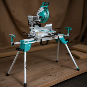 Scie à onglet électrique coulissante à double biseau de 10 pouces avec guide laser et support pour le travail du bois DIY - Product Image 3