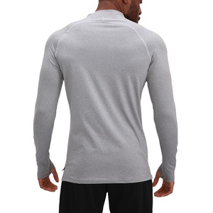 Camisas de compresión para hombre con impresión de logotipo personalizado camisas sublimadas personalizables de tela de punto de manga completa - Product Image 3