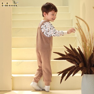 Tricot dépouillé 100% coton Longall garçon ensemble brodé canard ODM/OEM automne bébé barboteuses manches longues OEKO-TEX certifié décontracté - Product Image 4