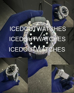 Montre Hip Hop de Luxe en Acier Inoxydable à Mouvement Automatique avec Diamants Moissanite VVS - Product Image 1