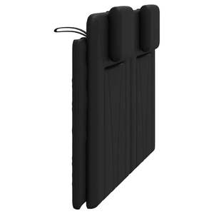 Coussin de tête de lit rembourré en similicuir noir de 53,9 po pour lits - Product Image 6