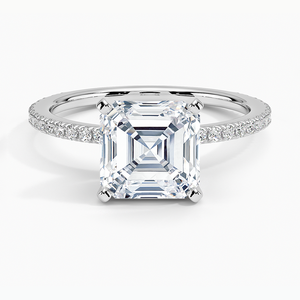 BOJ <b>Ring</b> 0117 Asscher Cut 925 Silver Luxe Ballad Pav Prong Setting Solitaire <b>Diamond</b> <b>Ring</b> 2ct D Color VVS1 Moissanite GRA - Product Image 1